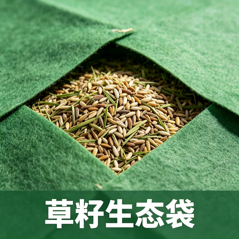 草籽生态袋 内置草种植生袋堤坝生态修复土工布袋