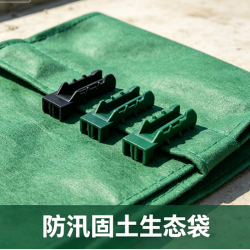 防汛固土生态袋 水库沟渠水土保持生态袋连接扣配套